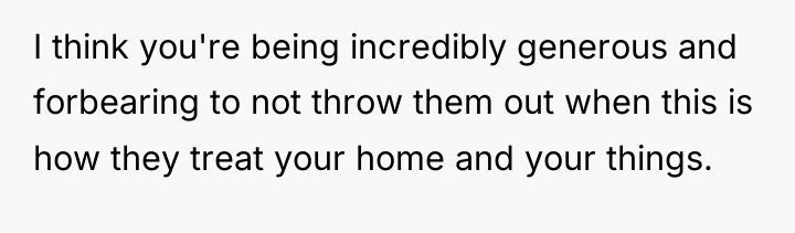 I think you're being incredibly generous and forbearing to not...