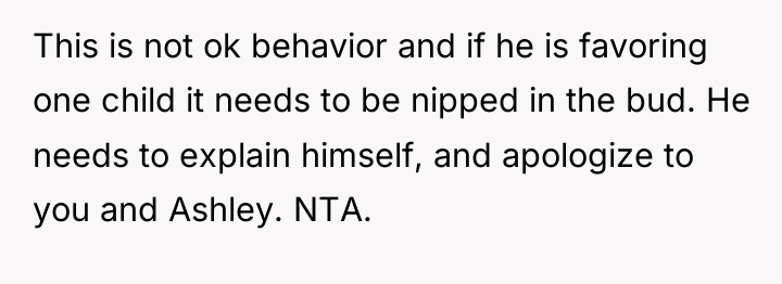 This is not ok behavior and if he is favoring...