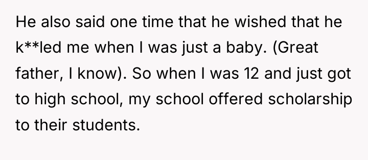He also said one time that he wished that he...