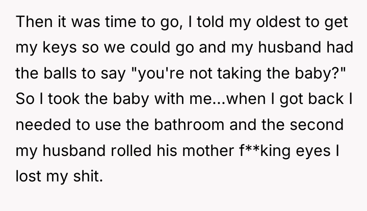 Then it was time to go, I told my oldest...
