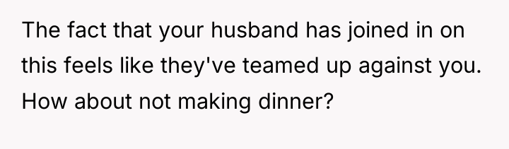 The fact that your husband has joined in on this...