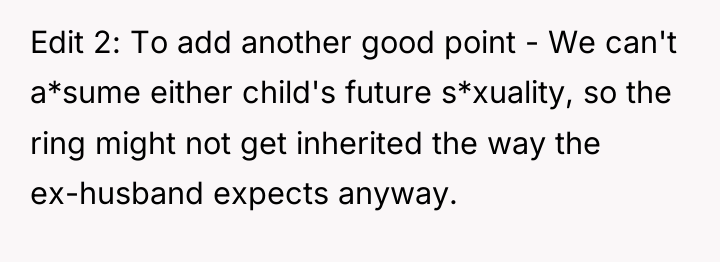 Edit 2: To add another good point - We can't...