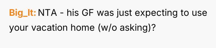 Big_lt NTA - his GF was just expecting to use...