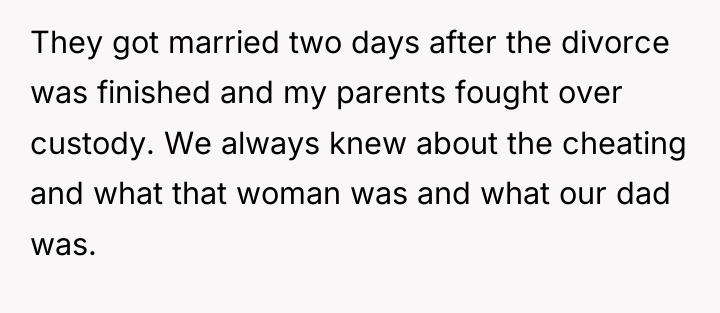 They got married two days after the divorce was finished...