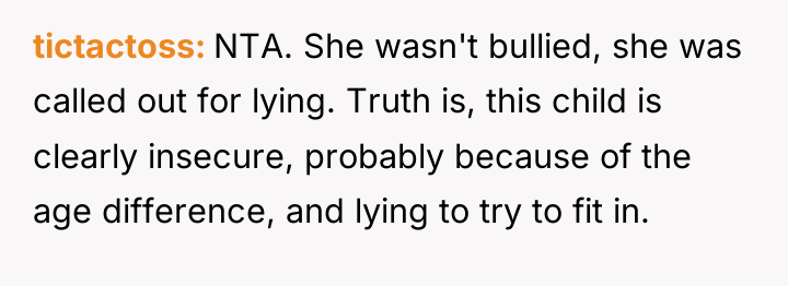 tictactoss NTA. She wasn't bullied, she was called out for...