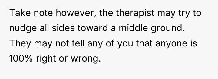 Take note however, the therapist may try to nudge all...