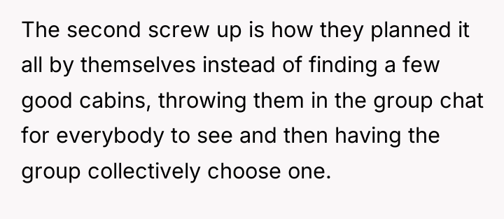The second screw up is how they planned it all...