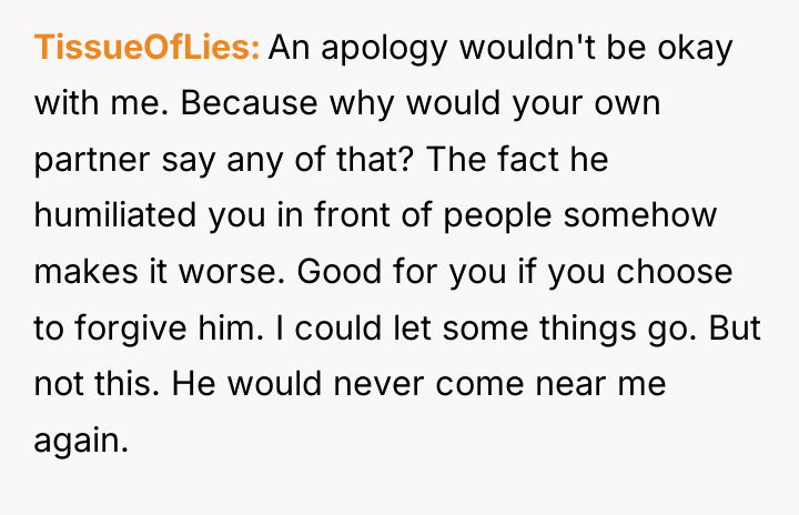 TissueOfLies An apology wouldn't be okay with me. Because why...