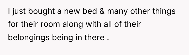 I just bought a new bed & many other things...