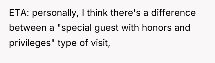 ETA: personally, I think there's a difference between a "special...