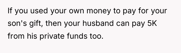 If you used your own money to pay for your...