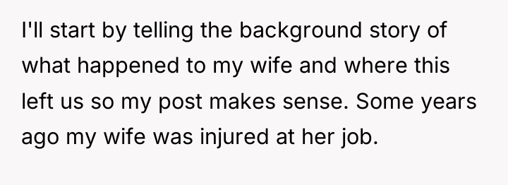 I'll start by telling the background story of what happened...