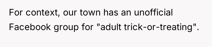 For context, our town has an unofficial Facebook group for...
