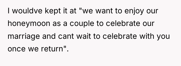 I wouldve kept it at "we want to enjoy our...