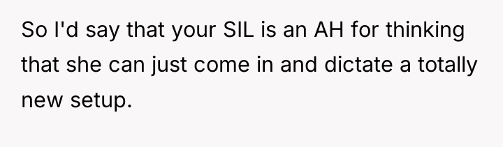 So I'd say that your SIL is an AH for...