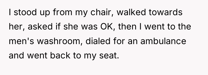 I stood up from my chair, walked towards her, asked...