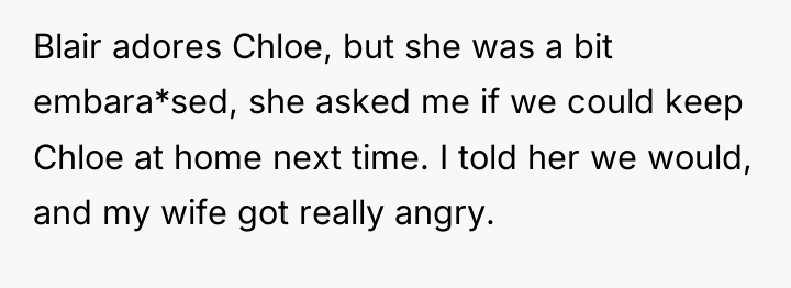 Blair adores Chloe, but she was a bit embara*sed, she...