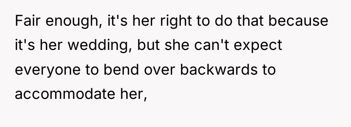 Fair enough, it's her right to do that because it's...
