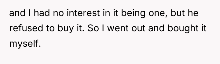 and I had no interest in it being one, but...