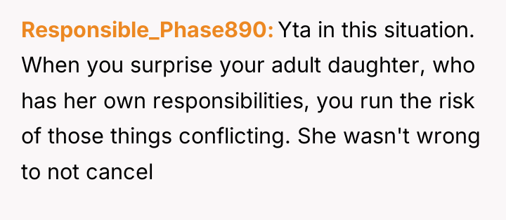 Responsible_Phase890 Yta in this situation. When you surprise your adult...