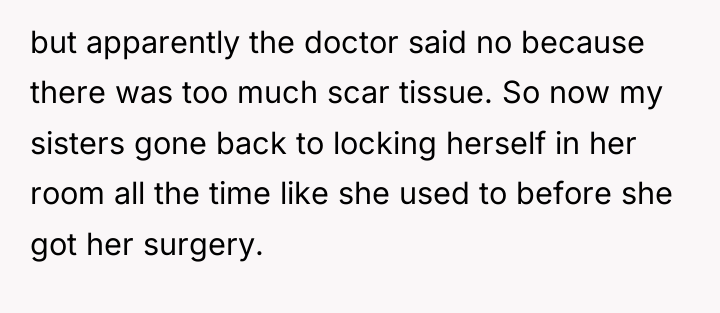 but apparently the doctor said no because there was too...