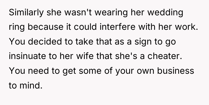 Similarly she wasn't wearing her wedding ring because it could...