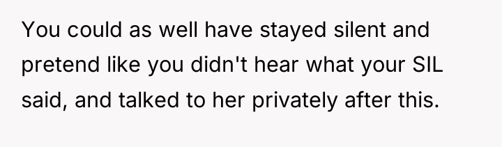 You could as well have stayed silent and pretend like...