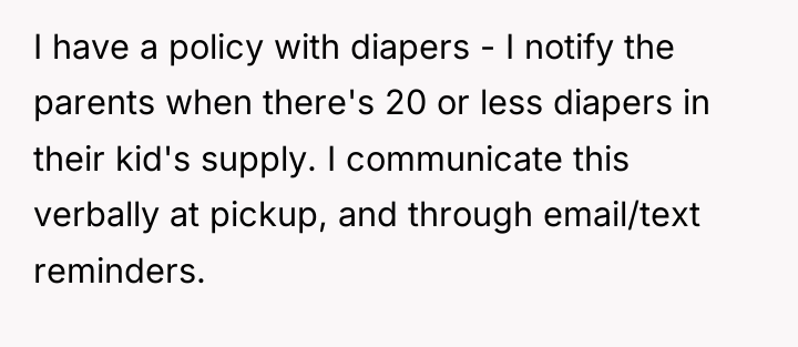 I have a policy with diapers - I notify the...