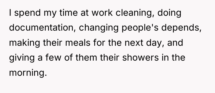 I spend my time at work cleaning, doing documentation, changing...