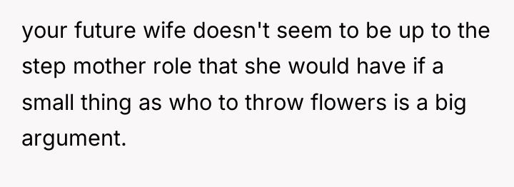 your future wife doesn't seem to be up to the...