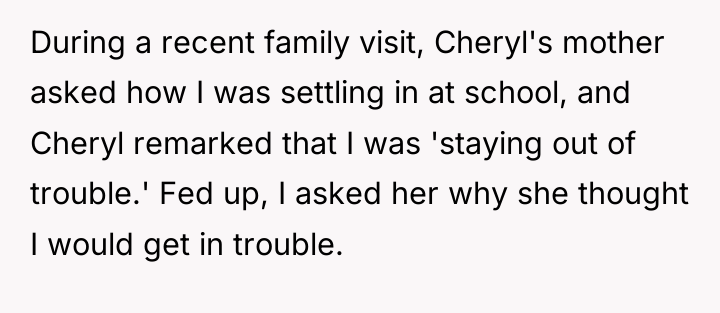 During a recent family visit, Cheryl's mother asked how I...