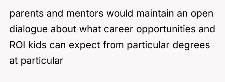 parents and mentors would maintain an open dialogue about what...