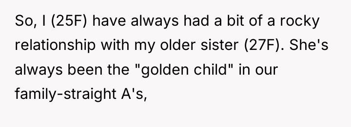 So, I (25F) have always had a bit of a...