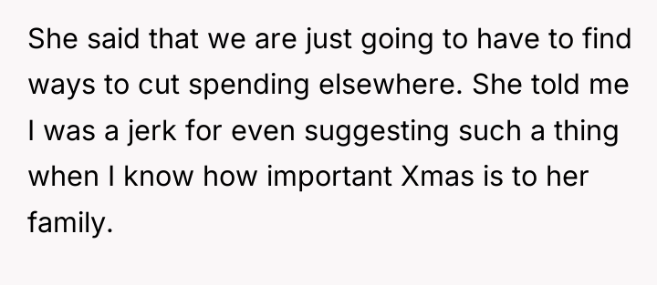 She said that we are just going to have to...