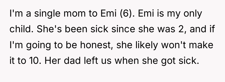 I'm a single mom to Emi (6). Emi is my...
