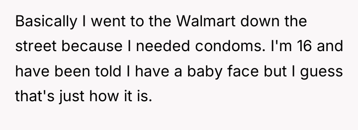 Basically I went to the Walmart down the street because...