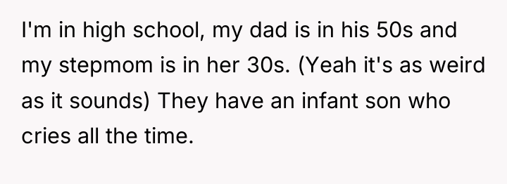 I'm in high school, my dad is in his 50s...