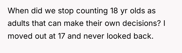 When did we stop counting 18 yr olds as adults...