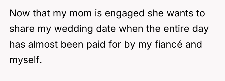 Now that my mom is engaged she wants to share...