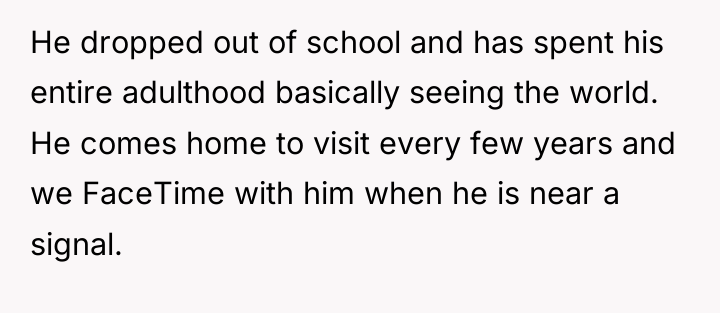 He dropped out of school and has spent his entire...