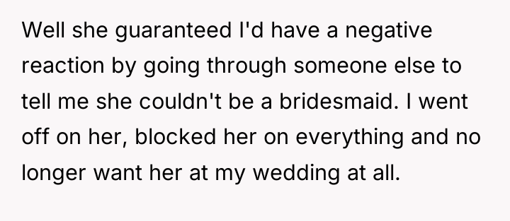 Well she guaranteed I'd have a negative reaction by going...