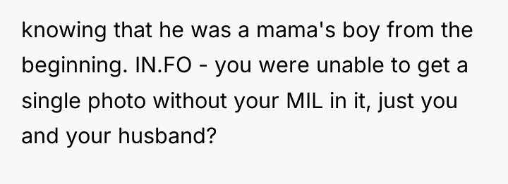 knowing that he was a mama's boy from the beginning....