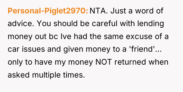 Personal-Piglet2970 NTA. Just a word of advice. You should be...
