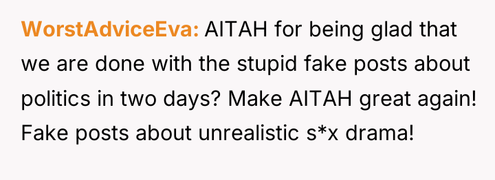 WorstAdviceEva AITAH for being glad that we are done with...