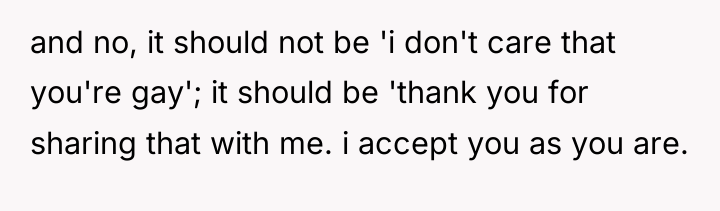 and no, it should not be 'i don't care that...