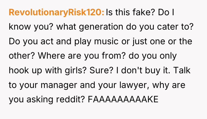 RevolutionaryRisk120 Is this fake? Do I know you? what generation...