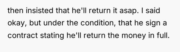 then insisted that he'll return it asap. I said okay,...