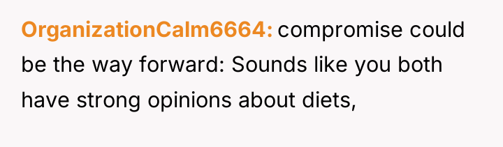 OrganizationCalm6664 compromise could be the way forward: Sounds like you...