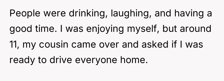 People were drinking, laughing, and having a good time. I...