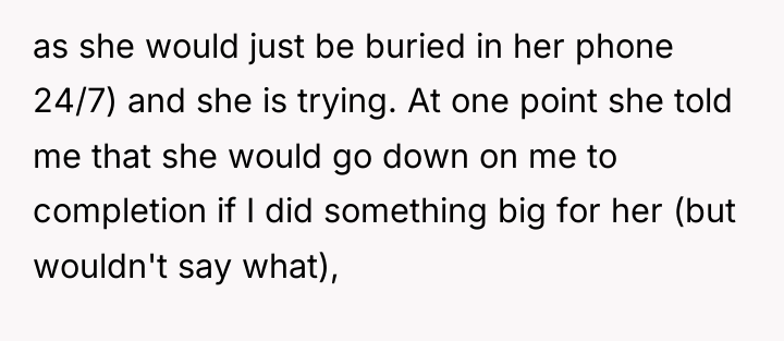 as she would just be buried in her phone 24/7)...